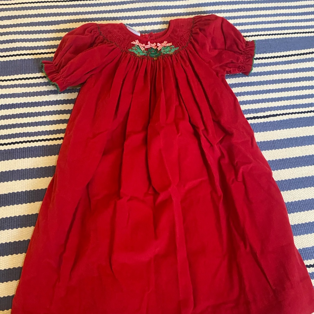 Red Dress with Embroidered Detail by southern sunshine.